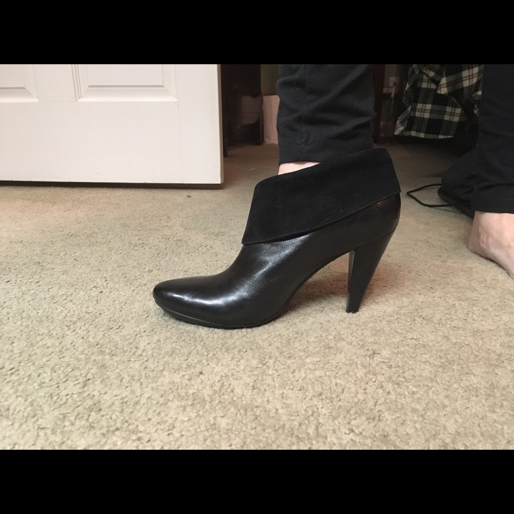 Coach Black Leather Ankle Boots